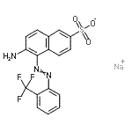 CAS#: 72207-97-7, Sodium 6-amino-5-{[2-(trifluoromethyl)phenyl]diazenyl}-2-naphthalenesulfonate