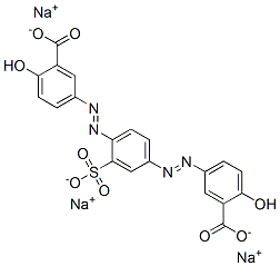 CAS 登录号：72230-95-6， 三钠5,5'-[(2-磺酸基-1,4-亚苯基)二(偶氮)]二(水杨酸盐)