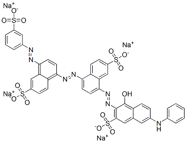 CAS 登录号：72245-52-4， 8-[[1-羟基-6-(苯基氨基)-3-磺基-2-萘基]偶氮]-5-[[6-磺基-4-[(3-磺基苯基)偶氮]-1-萘基]偶氮]萘-2-磺酸钠盐
