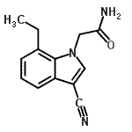 CAS#: 722467-96-1, 2-(3-Cyano-7-ethyl-1H-indol-1-yl)acetamide