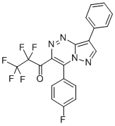 CAS 登录号：72307-48-3， 2,2,3,3,3-五氟-1-[4-(4-氟苯基)-8-苯基吡唑并[5,1-c][1,2,4]三嗪-3-基]丙-1-酮