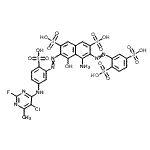 CAS#: 72630-61-6, 4-Amino-6-({5-[(5-chloro-2-fluoro-6-methyl-4-pyrimidinyl)amino]-2-sulfophenyl}diazenyl)-3-[(2,5-disulfophenyl)diazenyl]-5-hydroxy-2,7-naphthalenedisulfonic acid