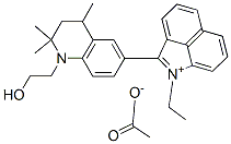 CAS#: 72639-27-1, 1-Ethyl-2-(1,2,3,4-Tetrahydro-1-(2-Hydroxyethyl)-2,2,4-Trimethyl-6-Quinolyl)Benz(cd)Indolium Acetate