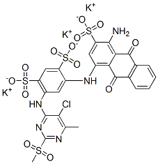 CAS#: 72639-33-9, Tripotassium 4-[(4-Amino-9,10-Dioxo-3-Sulfonatoanthracen-1-Yl)Amino]-6-[(5-Chloro-6-Methyl-2-Methylsulfonylpyrimidin-4-Yl)Amino]Benzene-1,3-Disulfonate