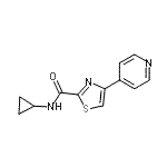 CAS#: 726689-27-6, N-Cyclopropyl-4-(4-pyridinyl)-1,3-thiazole-2-carboxamide