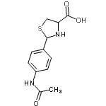 CAS 登录号：72678-87-6， 2-(4-乙酰氨基苯基)-1,3-噻唑烷-4-羧酸