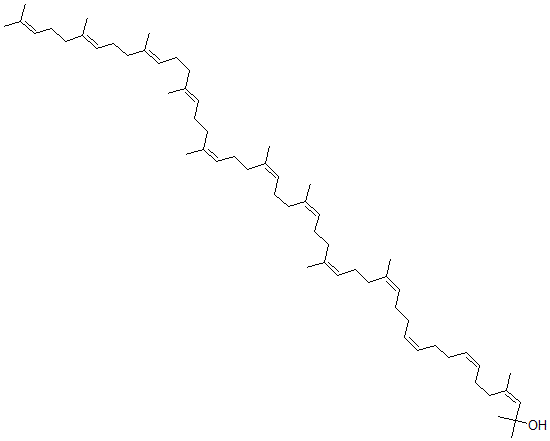 CAS#: 72690-19-8, (3Z,7Z,11Z,15Z,19Z,23Z,27Z,31Z,35E,39E,43E)-2,4,16,20,24,28,32,36,40,44,48-Undecamethylnonatetraconta-3,7,11,15,19,23,27,31,35,39,43,47-Dodecaen-2-Ol