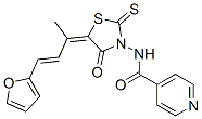 CAS 登录号：72732-42-4， N-[(5E)-5-[(E)-4-呋喃-2-基丁-3-烯-2-亚基]-4-氧代-2-巯基-1,3-噻唑烷-3-基]吡啶-4-甲酰胺