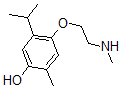 CAS 登录号：72732-50-4， 2-甲基-4-(2-甲基氨基乙氧基)-5-丙-2-基-苯酚