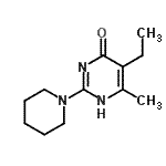 CAS 登录号：727390-78-5， 5-乙基-6-甲基-2-(1-哌啶基)-4(1H)-嘧啶酮