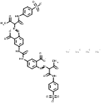 CAS#: 72749-85-0, Tetrasodium 3,3'-(carbonyldiimino)bis[6-({1,3-dioxo-1-[(4-sulfonatophenyl)amino]-2-butanyl}diazenyl)benzoate]