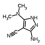 CAS#: 72760-86-2, 3-Amino-5-(dimethylamino)-1H-pyrazole-4-carbonitrile
