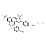 CAS 登录号：72796-91-9， 二钠4-羟基-3-[(4-甲氧基苯基)偶氮]-5-{[(4-甲基苯基)磺酰基]氨基}-2,7-萘二磺酸酯
