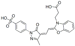 CAS#: 72796-92-0, 3-[(2Z)-2-[(2Z)-2-[3-Methyl-5-Oxo-1-(4-Sulfophenyl)Pyrazol-4-Ylidene]Ethylidene]-1,3-Benzoxazol-3-Yl]Propanoic Acid