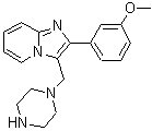 CAS 登录号：727977-40-4， 2-(3-甲氧基苯基)-3-(1-哌嗪甲基)咪唑并[1,2-a]吡啶