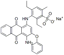 CAS#: 72828-88-7, Sodium 3-[[4-Amino-9,10-Dioxo-3-(Phenoxy)Anthracen-1-Yl]Amino]-2,4-Diethyl-6-Methylbenzenesulfonate