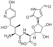 CAS#: 72864-26-7, 2-[[2-Amino-4-Hydroxy-4-(5-Hydroxypyridin-2-Yl)-3-Methylbutanoyl]Amino]-2-[5-(4-Formyl-2-Oxo-3H-Imidazol-1-Yl)-3,4-Dihydroxyoxolan-2-Yl]Acetic Acid