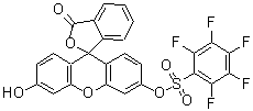 CAS#: 728912-45-6, 6'-Hydroxy-3-oxo-3H-spiro[2-benzofuran-1,9'-xanthen]-3'-yl pentafluorobenzenesulfonate