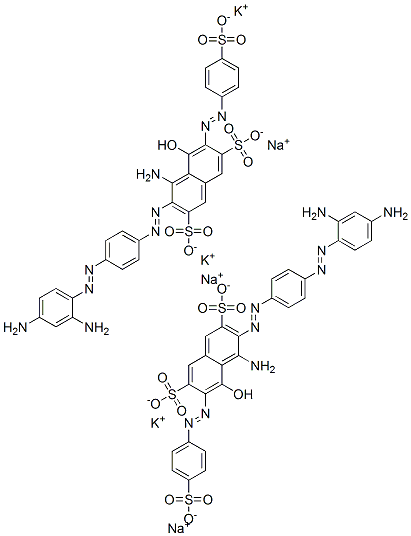 CAS#: 72906-31-1, 4-Amino-3-[[4-[(2,4-Diaminophenyl)Azo]Phenyl]Azo]-5-Hydroxy-6-[(4-Sulphophenyl)Azo]Naphthalene-2,7-Disulphonic Acid Potassium Sodium Salt
