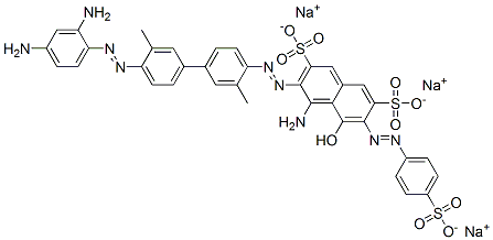 CAS#: 72906-45-7, Trisodium (6Z)-4-Amino-3-[4-[4-(2,4-Diaminophenyl)Diazenyl-3-Methylphenyl]-2-Methylphenyl]Diazenyl-5-Oxo-6-[(4-Sulfonatophenyl)Hydrazinylidene]Naphthalene-2,7-Disulfonate