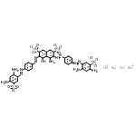 CAS 登录号：72927-74-3， 四钠4-氨基-3,6-二({4-[(2,4-二氨基-5-磺酸苯基)偶氮]苯基}偶氮)-5-羟基-2,7-萘二磺酸酯