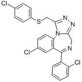 CAS#: 72930-61-1, 8-Chloro-6-(2-Chlorophenyl)-1-[(4-Chlorophenyl)Sulfanylmethyl]-4H-[1,2,4]Triazolo[4,3-a][1,4]Benzodiazepine