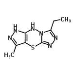 CAS#: 729553-86-0, 3-Ethyl-8-methyl-5,6-dihydropyrazolo[3,4-e][1,2,4]triazolo[3,4-b][1,3,4]thiadiazine