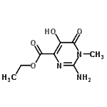 CAS#: 729608-50-8, Ethyl 2-amino-5-hydroxy-1-methyl-6-oxo-1,6-dihydro-4-pyrimidinecarboxylate