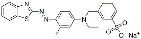 CAS#: 72968-74-2, Sodium 3-[[[4-(1,3-Benzothiazol-2-Yldiazenyl)-3-Methylphenyl]-Ethylamino]Methyl]Benzenesulfonate