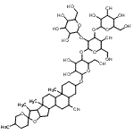 CAS#: 72994-87-7, 6-Hydroxyspirostan-3-yl hexopyranosyl-(1->2)-[hexopyranosyl-(1->3)]hexopyranosyl-(1->4)hexopyranoside