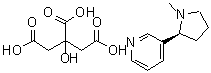 CAS 登录号：73086-01-8， 3-[(2S)-1-甲基-2-吡咯烷基]吡啶 2-羟基-1,2,3-丙烷三羧酸盐(1:1)