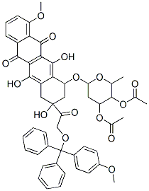 CAS#: 73113-86-7, [3-Acetyloxy-2-Methyl-6-[[3,5,12-Trihydroxy-10-Methoxy-3-[2-[(4-Methoxyphenyl)-Di(Phenyl)Methoxy]Acetyl]-6,11-Dioxo-2,4-Dihydro-1H-Tetracen-1-Yl]Oxy]Oxan-4-Yl] Acetate