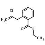 CAS 登录号：731772-78-4， 乙基2-(2-氯-2-丙烯-1-基)苯甲酸酯