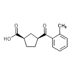 CAS 登录号：732251-96-6， (1R,3S)-3-(2-甲基苯甲酰)环戊烷羧酸