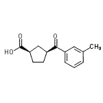 CAS#: 732252-04-9, (1R,3S)-3-(3-Methylbenzoyl)cyclopentanecarboxylic acid