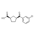 CAS 登录号：732252-62-9， (1R,3S)-3-(3-氯苯甲酰基)环戊烷羧酸