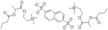 CAS 登录号:73231-79-5, 2-(2-丁酰基氧基丙酰氧基)乙基-三甲基铵萘-2,6-二磺酸盐