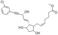 CAS 登录号：73285-84-4， (Z)-7-[(2R)-2-[(E,3R)-5-(3-氯苯基)-3-羟基戊-1-烯-4-炔基]-3,5-二羟基环戊基]庚-5-烯酸甲酯