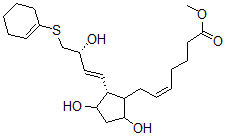 CAS 登录号：73285-92-4， (Z)-7-[(2R)-2-[(E,3R)-4-(1-环己烯基巯基)-3-羟基丁-1-烯基]-3,5-二羟基环戊基]庚-5-烯酸甲酯