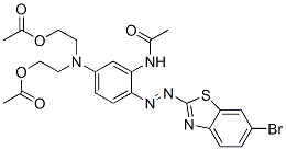 CAS 登录号：73287-54-4， 2-[[3-乙酰氨基-4-[(6-溴-1,3-苯并噻唑-2-基)偶氮]苯基]-(2-乙酰氧基乙基)氨基]乙基乙酸酯