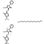 CAS#: 73297-15-1, (2,4-Dihydro-4-((2-(hydroxy)-4-nitrophenyl)azo)-5-methyl-2-phenyl-3H-pyrazol-3-onato)(2,4-dihydro-4-((2-(hydroxy)-5-nitrophenyl)azo)-5-methyl-2-phenyl-3H-pyrazol-3-onato)-Chromate hydrogen, compd. with 1-tridecanamine (1:1)