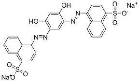 CAS 登录号：73309-47-4， 4-[(2Z)-2-[4-羟基-6-氧代-3-(4-磺酸萘-1-基)偶氮-1-环己-2,4-二烯亚基]肼基]萘-1-磺酸二钠