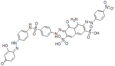 CAS#: 73309-49-6, (3Z)-5-Amino-3-[[4-[[4-[(2Z)-2-(2-Hydroxy-4-Oxo-1-Cyclohexa-2,5-Dienylidene)Hydrazinyl]Phenyl]Sulfamoyl]Phenyl]Hydrazinylidene]-6-(4-Nitrophenyl)Diazenyl-4-Oxonaphthalene-2,7-Disulfonic Acid
