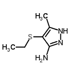 CAS 登录号：73374-03-5， 4-(乙硫基)-5-甲基-1H-吡唑-3-胺