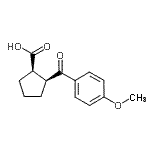 CAS 登录号：733740-08-4， (1R,2S)-2-(4-甲氧基苯甲酰基)环戊烷羧酸