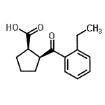 CAS 登录号：733740-11-9， (1R,2S)-2-(2-乙基苯甲酰)环戊烷羧酸