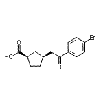 CAS#: 733740-34-6, (1R,3S)-3-[2-(4-Bromophenyl)-2-oxoethyl]cyclopentanecarboxylic acid