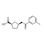 CAS#: 733740-43-7, (1R,3S)-3-[2-(3-Iodophenyl)-2-oxoethyl]cyclopentanecarboxylic acid