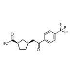 CAS#: 733740-47-1, (1R,3S)-3-{2-Oxo-2-[4-(trifluoromethyl)phenyl]ethyl}cyclopentanecarboxylic acid