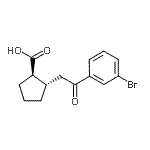 CAS 登录号：733740-61-9， (1R,2S)-2-[2-(3-溴苯基)-2-氧代乙基]环戊烷羧酸